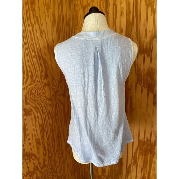 Vineyard Vines Garment Dyed Linen Blend Tank Pullover Top Heathered Blue Sz S - Picture 2 of 10